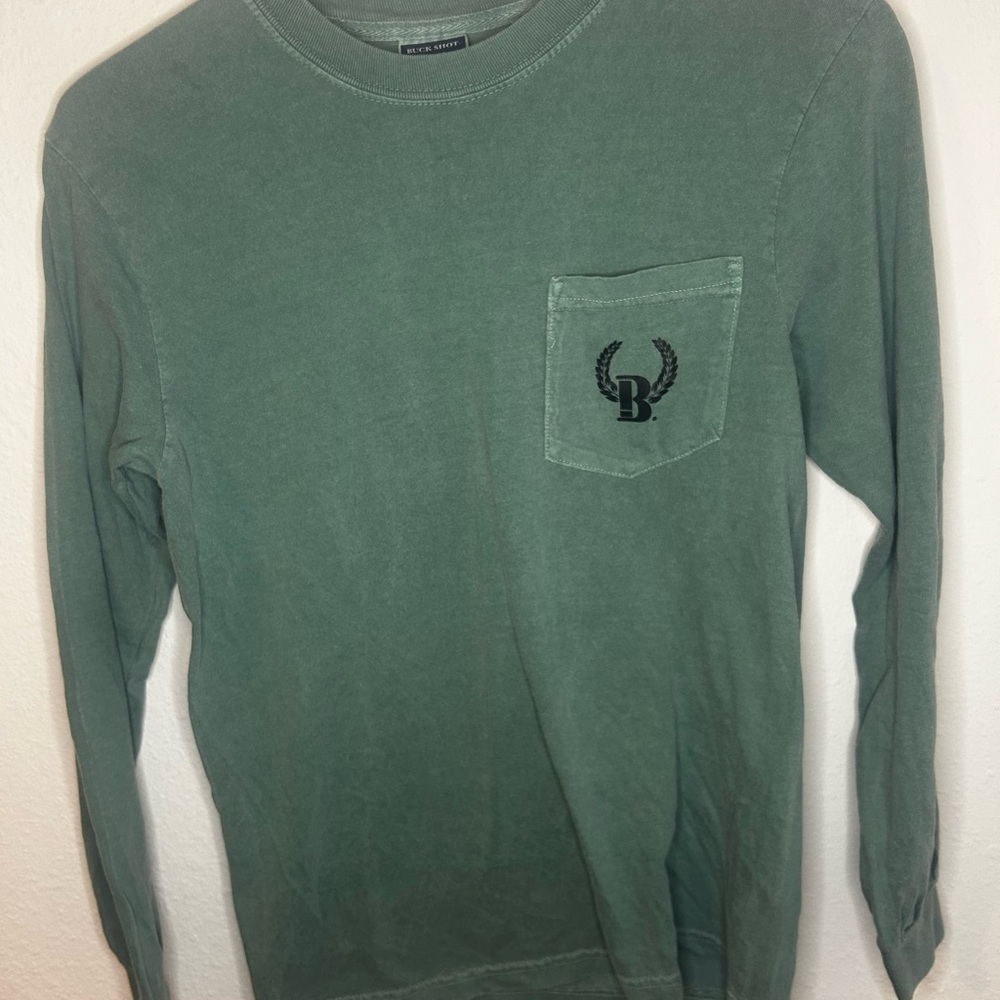Men's Buck Shot Green Long Sleeve Shirt